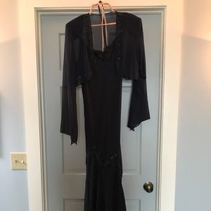 Formal full-length navy dress & jacket